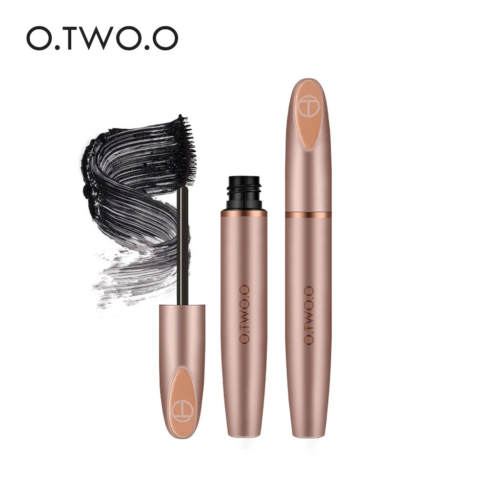 O.TWO.O 3D Silk Fiber Eyelash Black Mascara Waterproof Long Lasting Lash Thick Mascara Long Eyelashes Extension Make Up Mascara