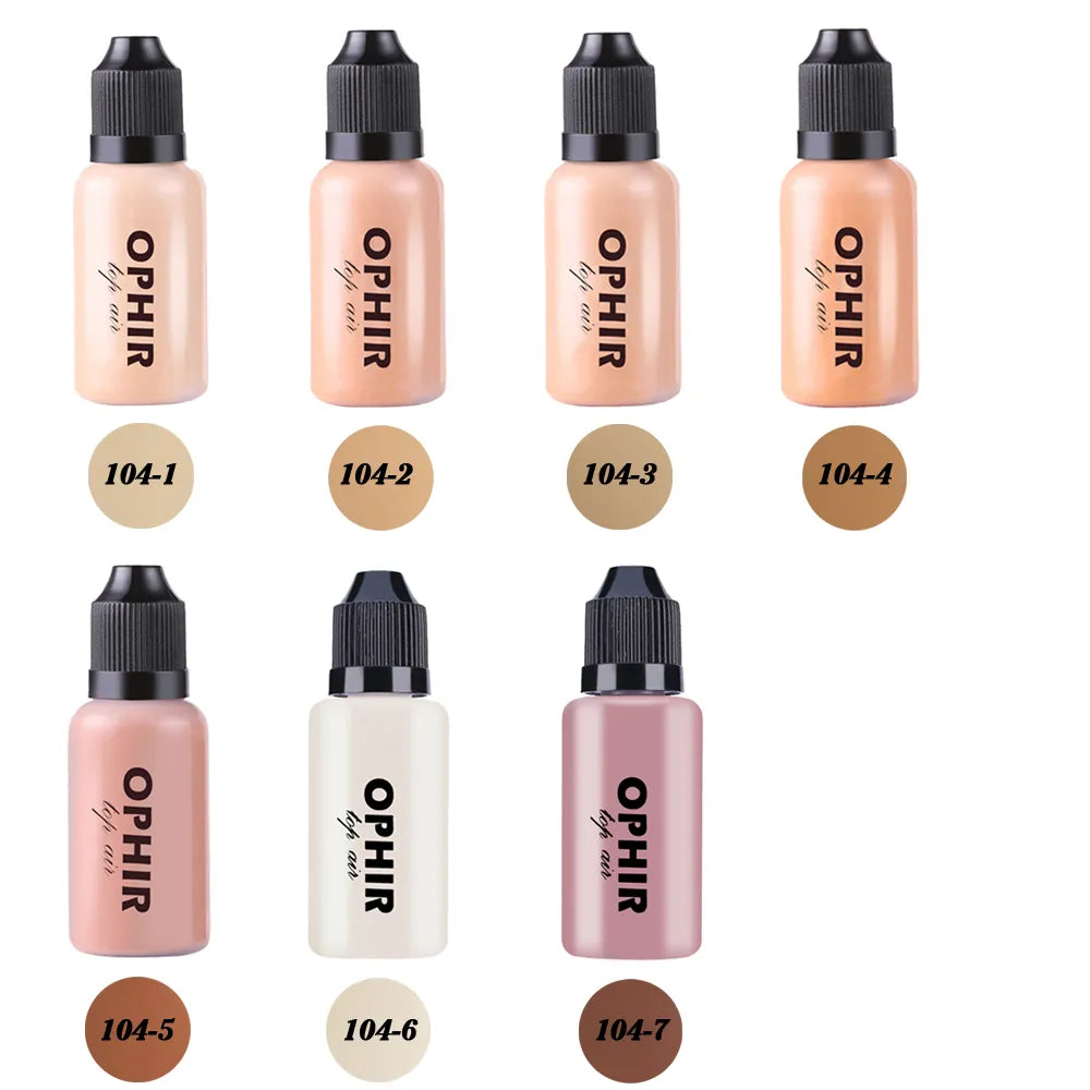 OPHIR Airbrush Makeup Foundation Inks 3 Colors Air Foundation for Face Paint Make-up Salon Cosmetic Makeup Pigment_TA104(2-4-5)