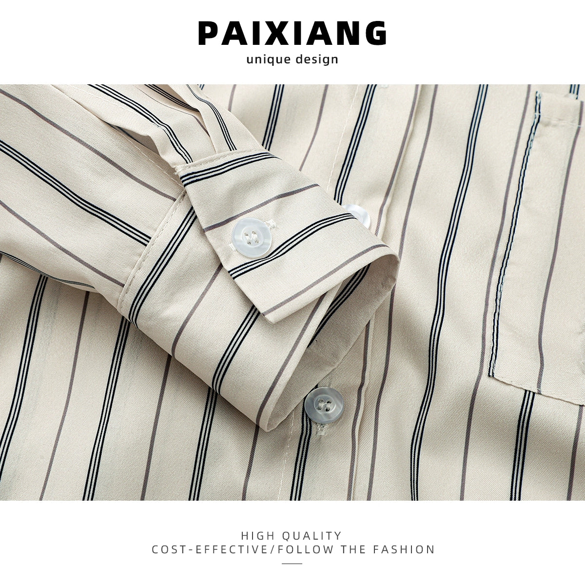 Paixiang Apricot Inner Loose Long Sleeve Shirt