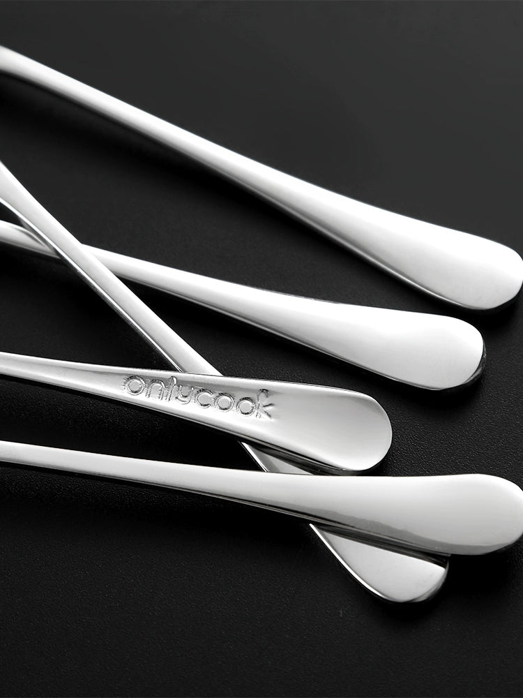 Onlycook Fruit Fork Stainless Steel Cake Fork Creative Moon Cake Fork Dessert Fork Fruit Toothpick 5 Pieces Set