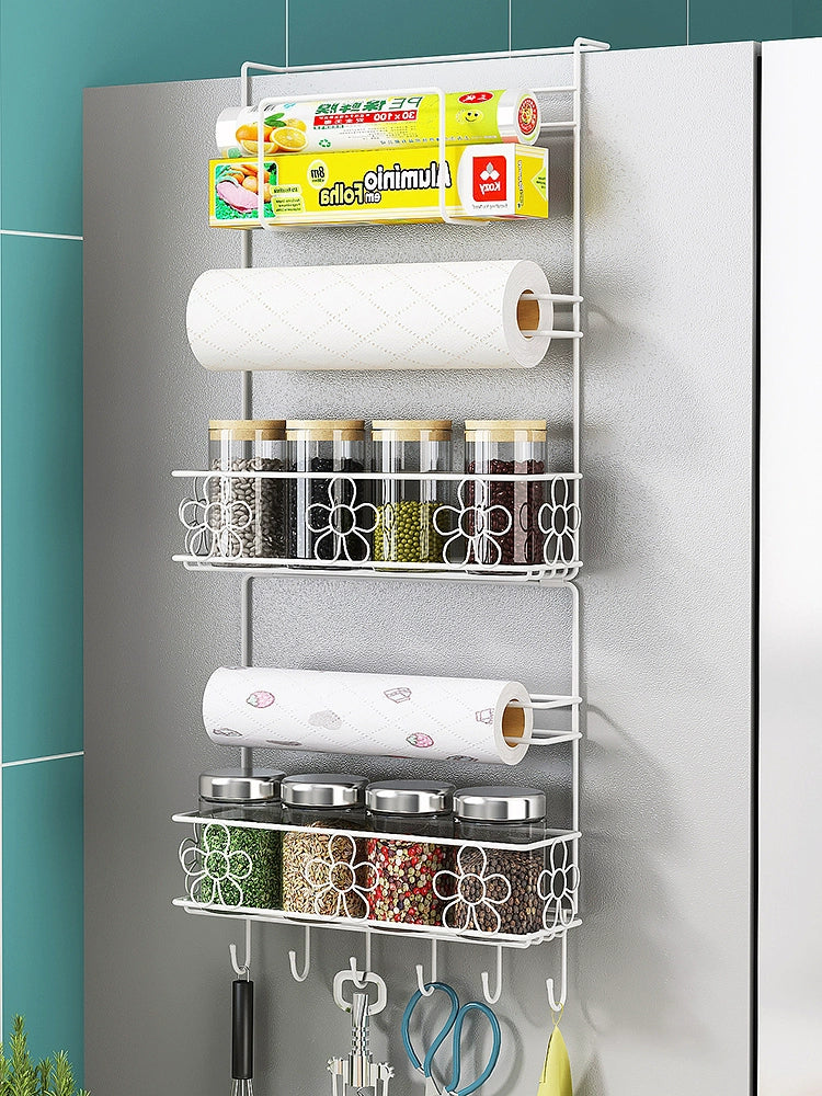 Refrigerator Storage Rack Side Rack Kitchen Supplies Multi-Layer Fresh-Keeping Bag Seasoning Gap Multi-Functional Household Storage Rack