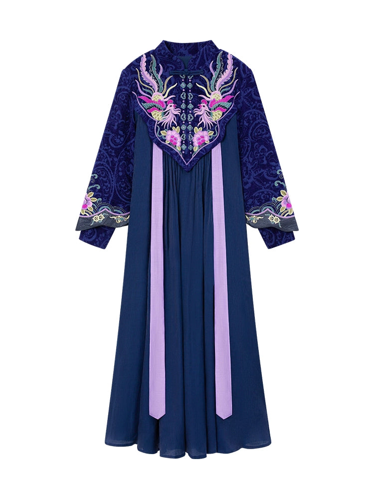 Suluo Original National Style Machine Embroidery Dress