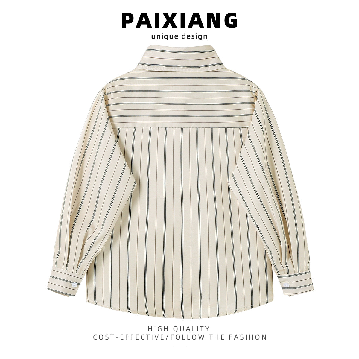 Paixiang Apricot Inner Loose Long Sleeve Shirt