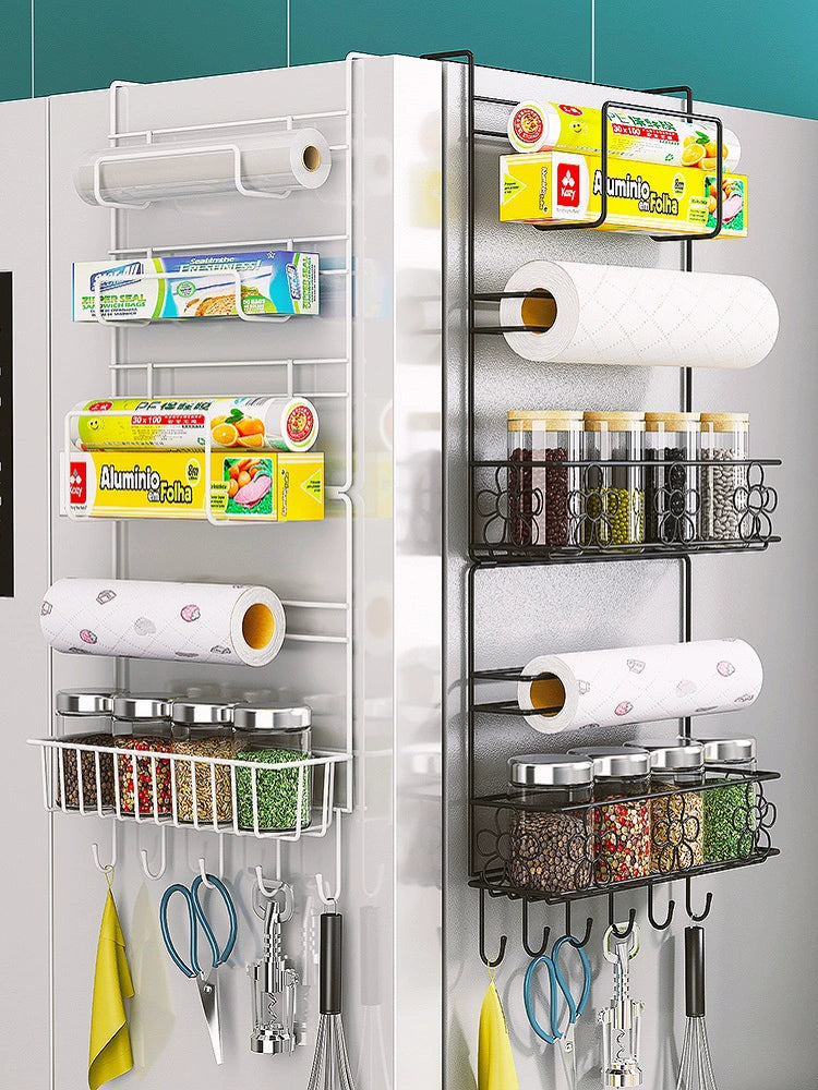 Refrigerator Storage Rack Side Rack Kitchen Supplies Multi-Layer Fresh-Keeping Bag Seasoning Gap Multi-Functional Household Storage Rack