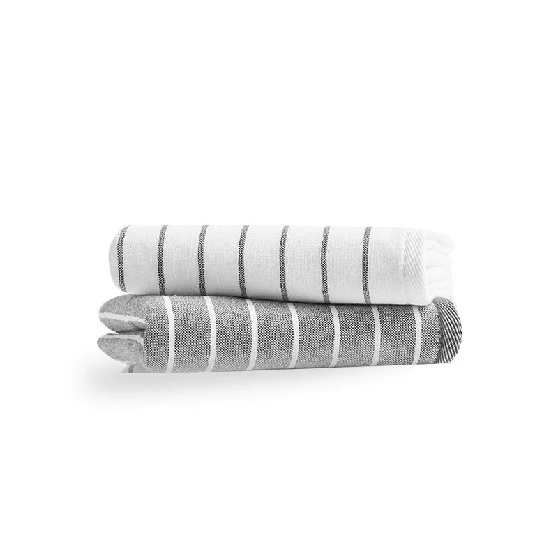 Muji Stripe Pure Cotton Towel Adult Quick-Drying Strong Absorbent Face Washing Household Good Product Children Face Towel Hand Towel