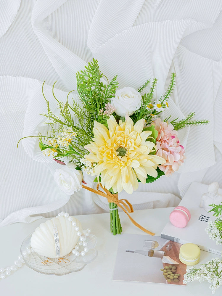 Roomtour Small Artificial Bouquet Decorative Flower Artificial Flower Handwriting Artificial Flower Fancy Bridal Bouquet Artificial Flower Arrangement