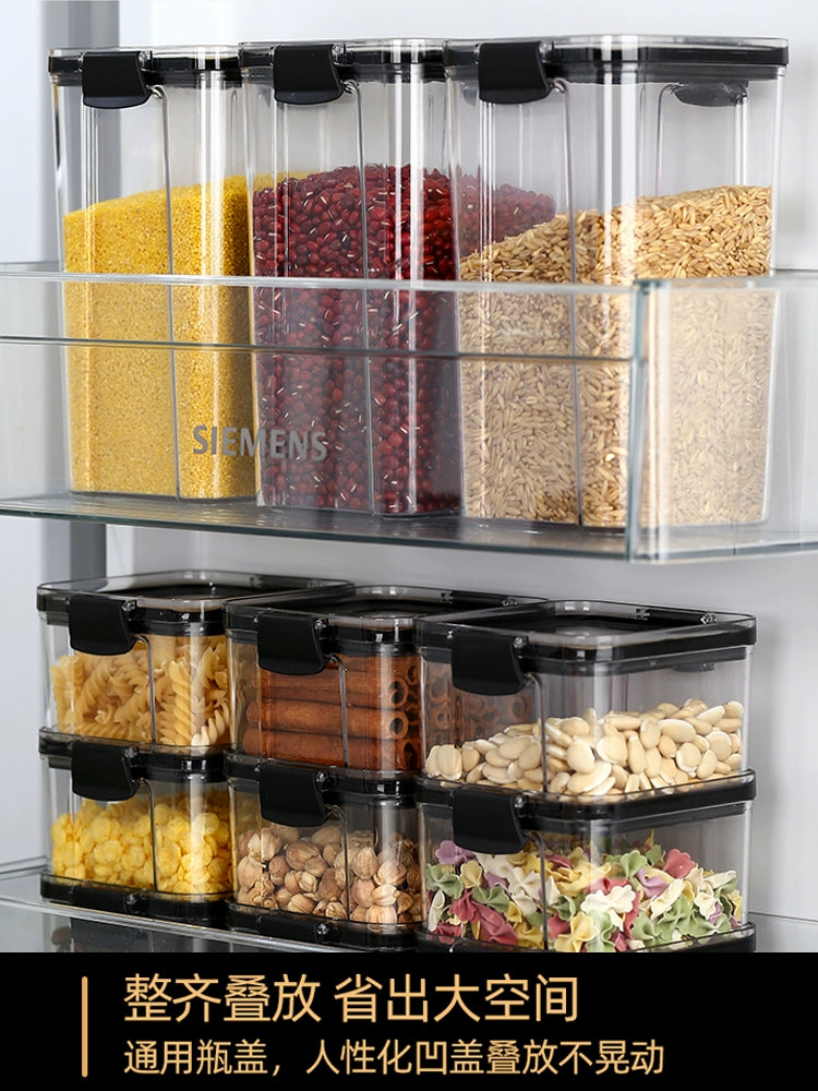 Sealed Jar Cereals Kitchen Storage Food Grade Transparent Plastic Tank Box Snack Dry Goods Tea Storage Jar