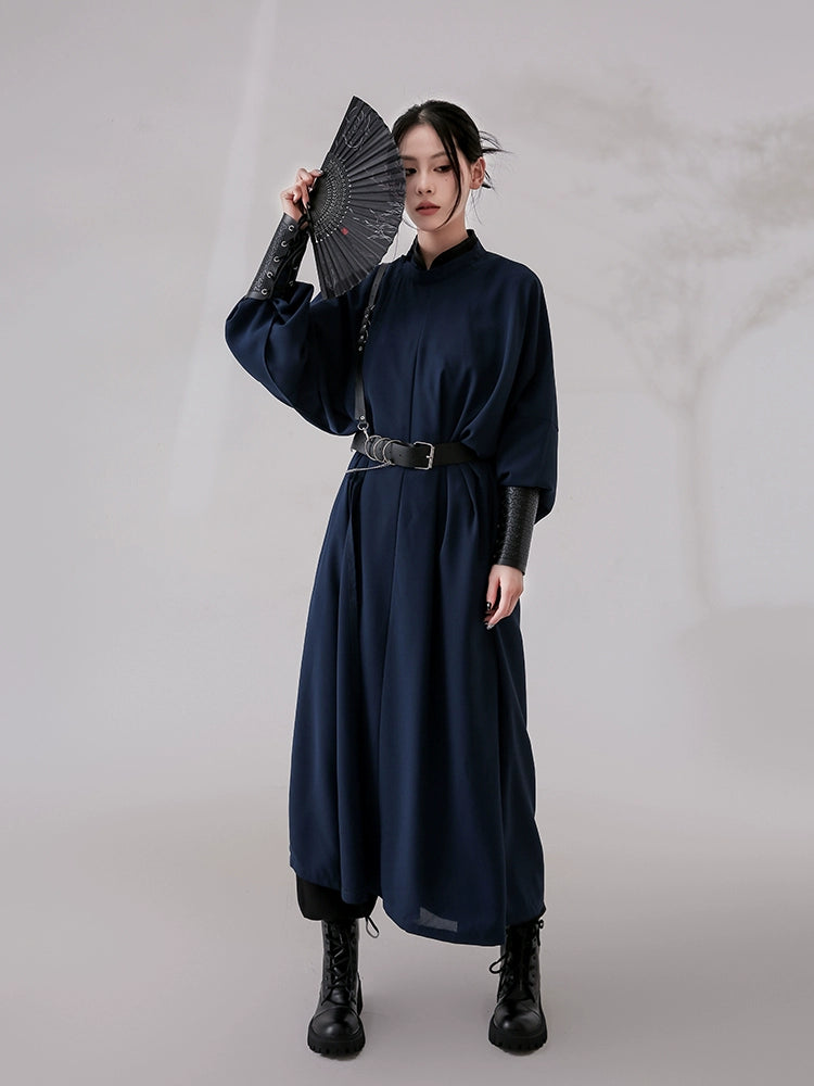 [Xihe] Niao Mingshankong Original Tang round Neck Gown Han Clothing Large Volume Recovery Lack of Cheongsam Baby Boy and Girl Summer Solid Color