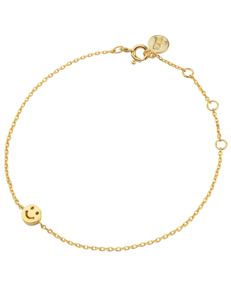 Yinbenjia 14K Gold Smiley Face Women Ins Design Bracelet