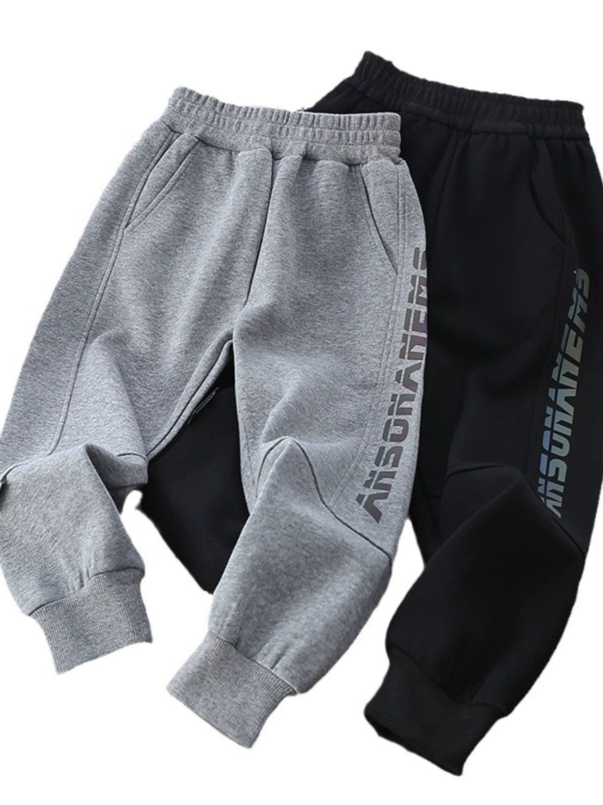 Sweatpants Spring and Autumn Children's Fleece-Lined Casual Sports Pants