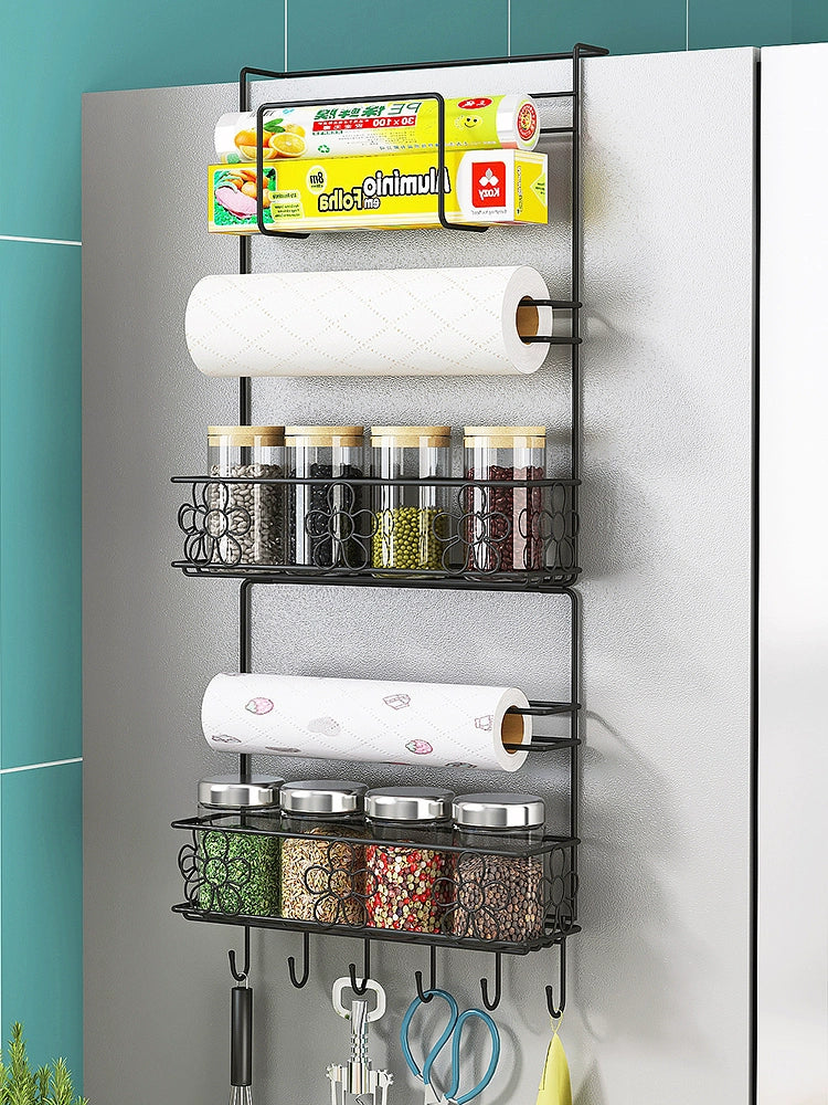 Refrigerator Storage Rack Side Rack Kitchen Supplies Multi-Layer Fresh-Keeping Bag Seasoning Gap Multi-Functional Household Storage Rack